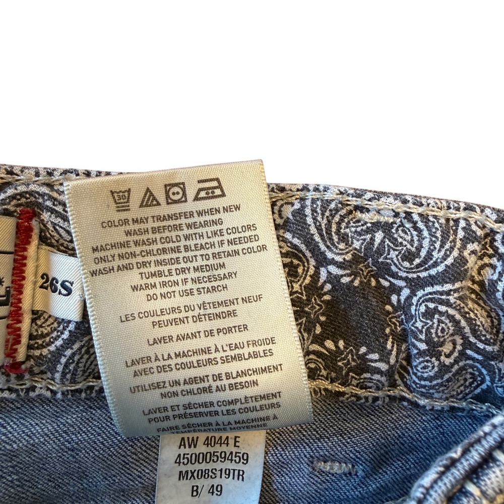 Ariat REAL Denim Womens 26S Blue Mid Rise Bootcut Jeans AW 4044 E Paisley Lining - Picture 5 of 12
